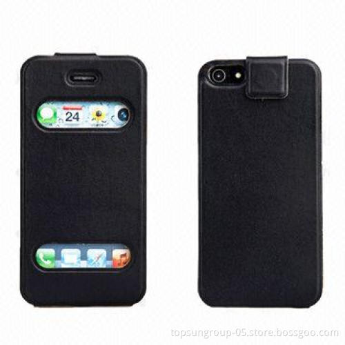 Real Leather Protective Cover for iPhone 5, OEM Orders are Welcome